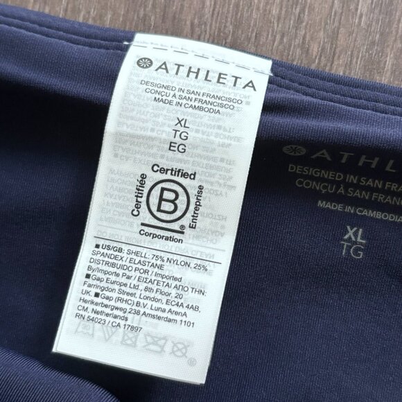 NWT ATHLETA Navy "Tidal Swim Skirt" - Picture 8 of 11